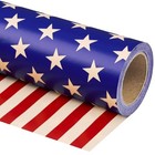 Reversible Patriotic Wrapping Paper Roll - Mini Red Blue - Stars   Stripes