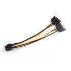 Lot Dual 15 Pin Sata Male To Pcie 8 Pin  6 2  Male Video Card Power Supply Cable