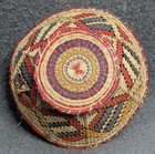 Vintage Native American Handwoven Basket Geometric Woven Bowl Art Decor