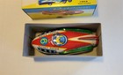 Vintage Friction And Siren Tin Toy Reproduction Rocket Racer Mf 735 China
