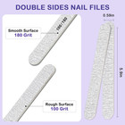 100-pack Double Sided Nail File 100 180 Grit Manicure Pedicure Emery Boards   Re