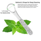 Tongue Scraper Bling Metal Tongue Cleaner For Adults   Kids Diamond Stainless St