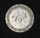 Seated Liberty Half Dollar Love Token-  c P                         Tqraw3020 rn