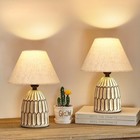 Set Of 2 Small Beige Lamp Shades Set Of 2  5 5  Top X 10  Bottom X 6 6  High