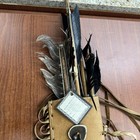 Vintage Native American Crafted Quiver   Arrows - Leather W Feathers