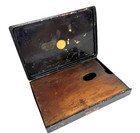 Antique Paint Box W Wood Palette Art Supplies Palette Knife English Rubens