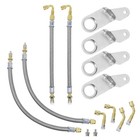 6 Pieces Valve Stem Extenders Adaptor W 4x Valve Stem Extension Dually Tire Kit