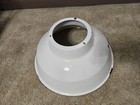 Vintage White Metal Enamel Barn Gas Station Industrial Light Shade 16   