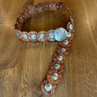 Leather Concho Belt With Silver Accents