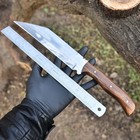 15 hand Made Fixed Blade Seax Knife Drop Point Blade Premium Wood Handle 2426