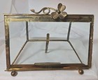 Antique Frame Brass Bronze Art Nouveau Floral Signed