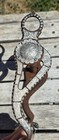 Vintage Flemming Sterling Bit With Low Port  Copper Roller  And Slobber Chains