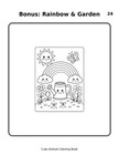 Cute Animal Coloring Book   Print At Home   24 Pages   Digital Download Pdf docx