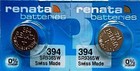 394 Renata Watch Batteries Sr936sw New Packaging Authorized Seller