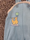 Vtg 1970s Baby Boys Sz 6m One Piece Overall Light Blue Seal Ball Circus Theme