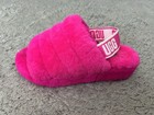 Ugg Women   s Fluff Yeah Slide Slippers Size 5 Hot Pink Sheepskin Sandals 1095119