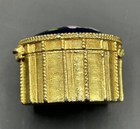 Vintage Estee Lauder Youth Dew Solid Perfume Blue Enamel Compact Hinged