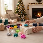 Assorted Color Gift Bows 2-1 2  Bows 12 Loops Easy Peel   Stick Choose Amount