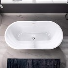 59 Inch Bathroom Tub Made Of Acrylic Glossy White Finish Freestanding Bathtub