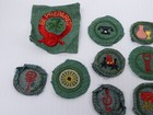 Lot Of 13 Vintage Girl Scout Silver   Bright Green Patch Fabric Merit Badge