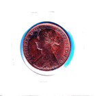 1864 New Brunswick 1 Cent  km-6  Bronze  victoria   Two-year Issue