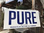 Antique Vintage Old Style Pure Gas Oil Sign