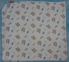 Fisher Price White Flannel Baby Blanket Puppy Dog Print Sleep Play Receiving
