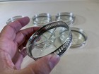 Vintage Mcm Webster Coasters Sterling Silver Star Etched Crystal Set Of 6 Ds26