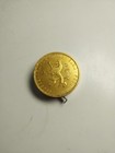 Vintage Ancient Coin Measuring Tape Gold Tone Sewing Measure Latin German Made