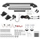 Sunpie White Steel Front Bumper For 07-26 Jeep Wrangler Jk jl 4xe   Gladiator Jt