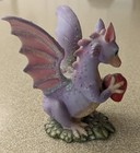 Vintage 1993 Enesco Legend Purple Glitter Dragon Strawberry Figurine Santiago