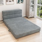 Convertible Folding Sofa Bed Corduroy Fabric Fold Out Chair Bed For Living Room