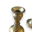 Vintage Set Of Two Candlesticks Brass Patina 5    Decorative Candle Holders 