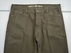 Dickies Canvas Work Pants Relaxed Fit Straight Army Olive Green Duck Mens 40x30