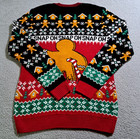 Ugly Christmas Sweater Unisex Gingerbread Man  oh Snap  Sweater   Size Large