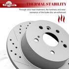 Front   Rear Drilled Slotted Rotors And Ceramic Disc Brake Pads Kit For Lexus   