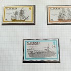 Alderney Qeii Stamps 1990 Warships Set Of 5 Mint Mnh