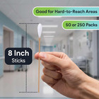 50 Biodegradable Long Cotton Swabs - 8 Inch Cotton Swabs For Ears - Long Q Tips
