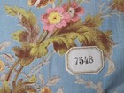Vintage French Fabric Sample Blue Floral