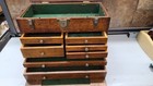 Vtg H  Gerstner Sons 7 Drawers Oak Wood Machinist Chest Tool Box