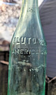 Vintage Antique Pluto Water America s Physic Smaller 9  Green Bottle Nice 