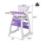 3-in-1 Baby High Chairs Toddler Feeding Play Booster Seat W  Adjustable Tray