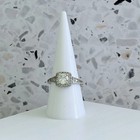 Round Lab Created Diamond Victorian Art Deco Style Engagement Ring 14k Gold Over