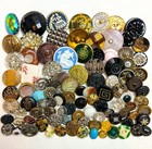 Wow  Large Antique Vintage Buttons Lot Picture Victorian Glass Enamel Steel Cut