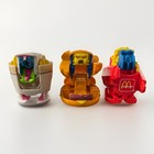 Lot Of 3 Mcdonald   s 1987 Food Transformer Robots