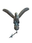 Eagle Weathervane Flying Wings Spread Copper Patina Green N S E W Arrow Antique