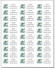 150 Dolphin Postage Stamp Style Mailing Return Address Labels Personalized