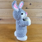 Crocheted Bunny Rabbit Easter Egg Stuffed Animal Toy Doll Hand Crafted 10 