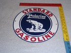 Vintage Standard Polarine Motor Oil   Bear 11 3 4  Porcelain Metal Gasoline Sign