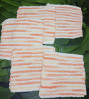 Crocheted Washcloths Dish Scrubbers 6x6    You Choose Color   5 Per Set Handmade